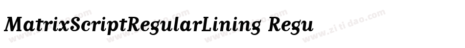 MatrixScriptRegularLining Regular字体转换